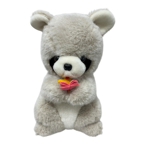 Vintage 1976 Gunn Raccoon with Flowers 11” - Picture 1 of 16
